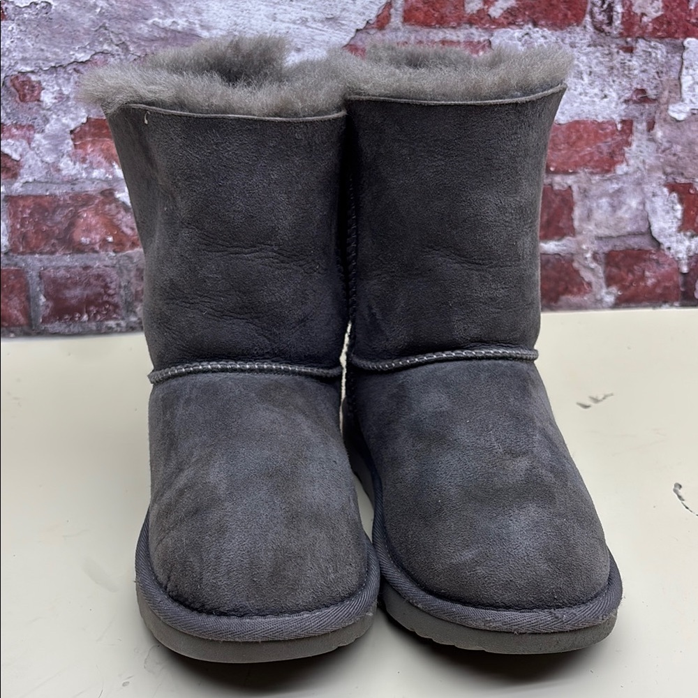 Gray Shearling Lined Boots Ugg Leather Boots Ugg … - image 1